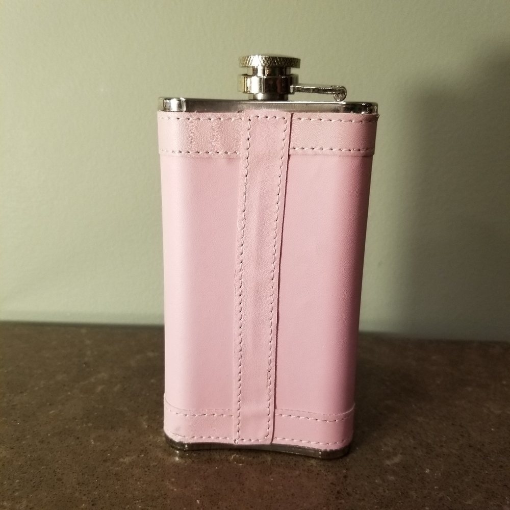 Leather Wrapped Flask - Picture 4 of 8